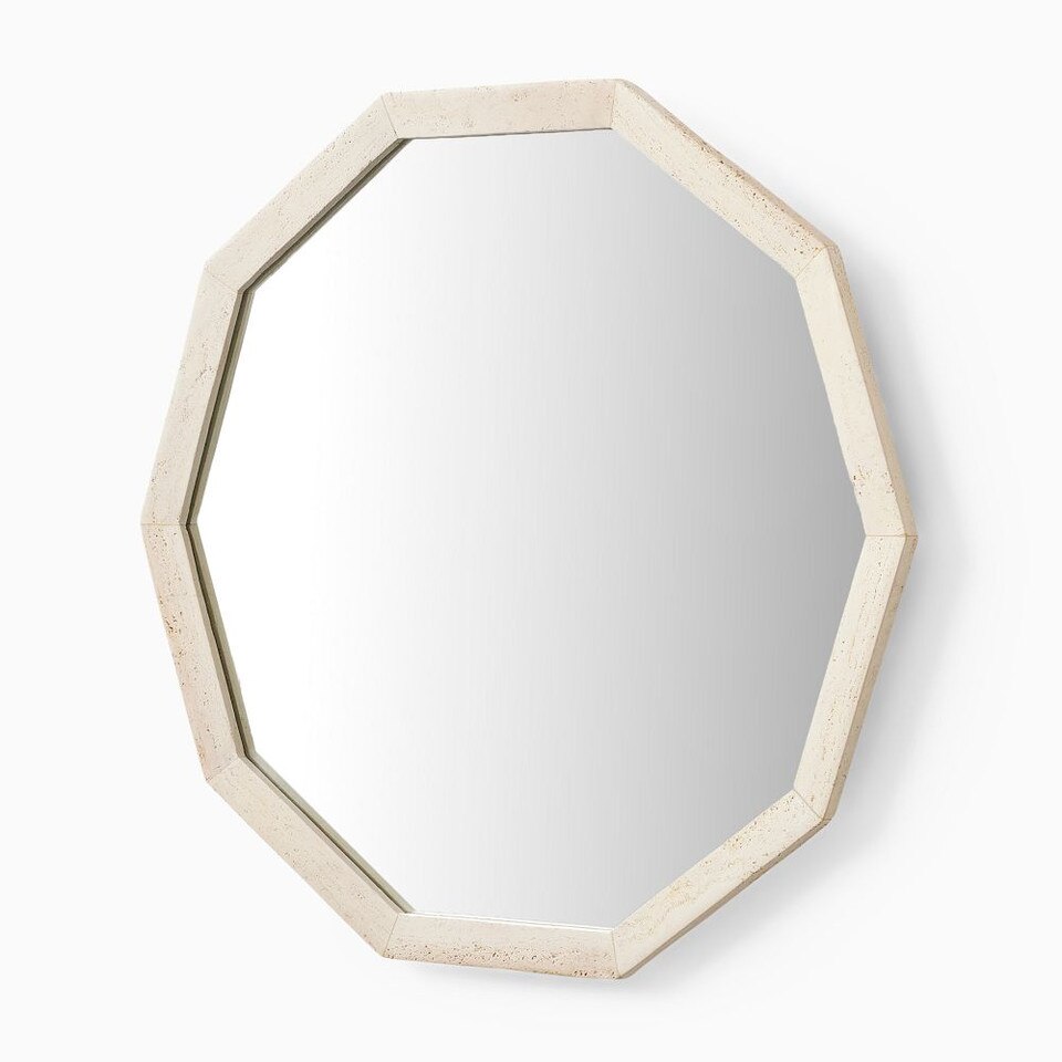 Thin Frame Travertine Wall Mirror West Elm Australia